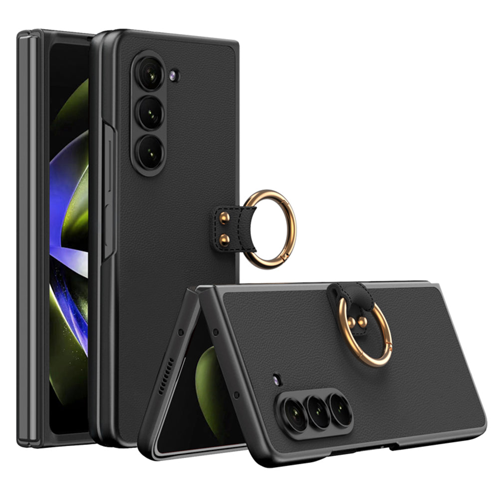 GKK pro Samsung Galaxy Z Fold5 5G PU kožené pouzdro na PC telefon Kryt držáku na stojánek GKK pro Samsung Galaxy Z Fold5 5G PU kožené pouzdro na PC telefon Kryt držáku na stojánek